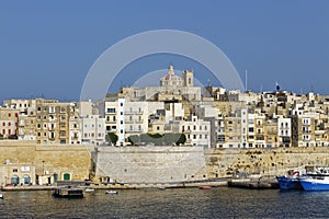 Valletta City overlooking the Dock 1 Area of the Grand harbour