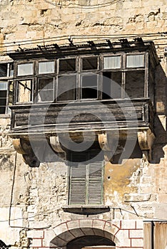 Valletta harbour building detail in Valletta Malta