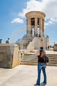 Valletta, Malta - May 05, 2016: Siege Bell War Memorial