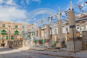 VALLETTA, MALTA - NOVEMBER 6, 2017: Ruins of the Royal Opera House in Valletta, Mal