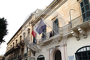 Maltese and European Union flags photo