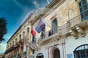 Maltese and European Union flags photo