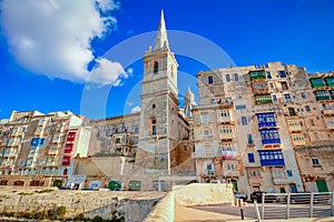 Valletta, Malta - St.Paul`s Anglican tower cathedral