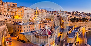 Valletta, Malta - The traditional houses and walls of Valletta photo