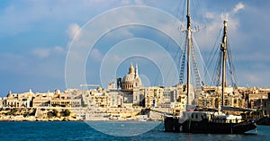 Valletta Skyline and Marsamxett harbor, Malta