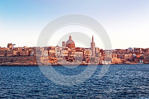 Valletta vintage background, Malta