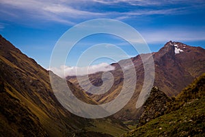 Valley in Andes mountains in Peru