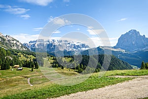 Valley in the dolomites alps