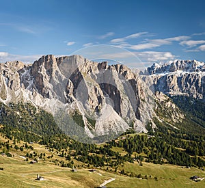 Valley in the dolomites alps