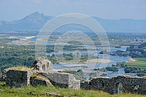 Valley of Drin river - Rozafa Castle photo