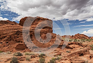 Valley of Fire landscape in Moapa Valley Nevada