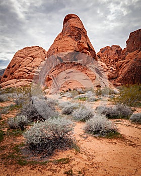 Valley of Fire Sandstone Formation Atlatl Rock