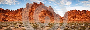 Valley of Fire Sandstone Mountain Landscape Panorama