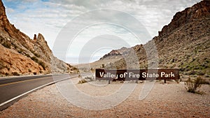 Valley of Fire State Park Entrance Sign