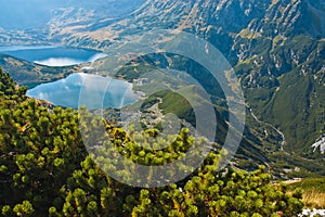 Valley of five ponds in Tatry Mountains in Poland