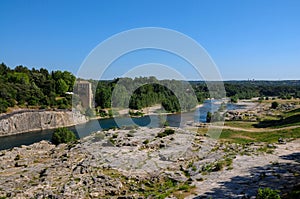 Valley of Gardon River near Pont du Gard