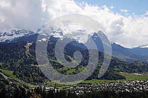 Valley in Garmisch-Partenkirchen, Bavarian Alps, Germany