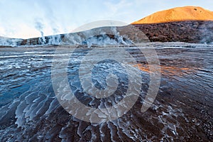 Valley Geysers at El Tatio, northern Chile, Atacama photo