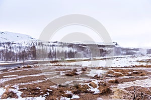 Valley of Geysers Haukadalur in the south of Iceland