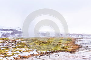 Valley of Geysers Haukadalur in the south of Iceland