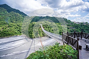 Valley Glaze Bridge in Taiwan, Pingtung. The Longest Suspension Bridge