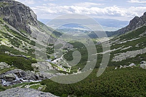 Valley in High Tatras, Mlynska Dolina, wild slovakia mountains