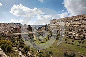 The Valley of Jehoshaphat, Kidron Valley,  east of Jerusalem