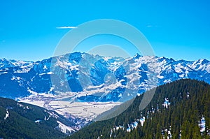 The valley of Kaprun and Kitzsteinhorn mountain, Austria