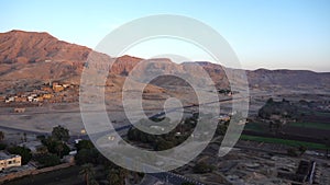 Valley of the kings aerial top view from balloon world heritage site