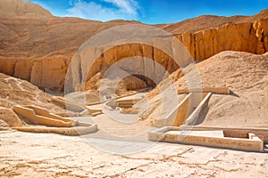 Valley of kings. The tombs of the pharaohs. Tutankhamun. Luxor.