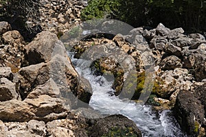 Valley of Krupa river near the karst spring