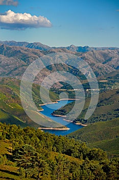 Valley and lake in Peneda-Geres, Portugal photo