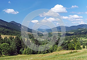 Valley in Mala Fatra with Terchova village