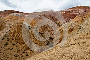 Valley of Mars in the Altai Mountains. The tract Kyzyl Chin. Kosh-Agach region