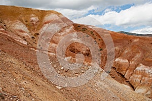 Valley of Mars in the Altai Mountains. The tract Kyzyl Chin. Kosh-Agach region