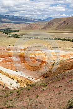 Valley of Mars in the Altai Mountains. The tract Kyzyl Chin. Kosh-Agach region