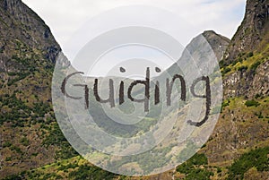 Valley And Mountain, Norway, Text Guiding