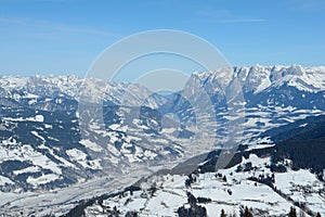 Valley and mountains nearby Sankt Johann im Pongau