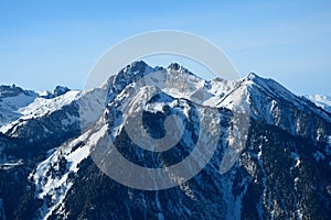 Valley and mountains nearby Wagrain and Alpendorf.