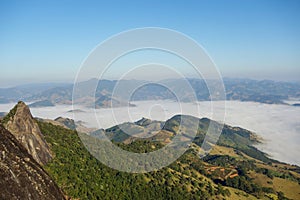 valley in the mountains of Serra da Mantiqueira, in Sao Bento do Sapucai city, Brazil