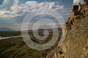 Valley near spelaean town mountains photo