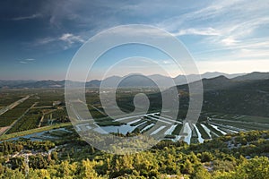 The valley of the Neretva river in Croatia