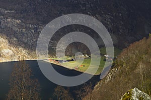 Valley in norway in changeful weather