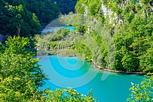 A valley in the Plitvice Lakes National Park.