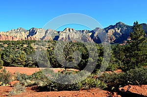 Valley Between Red Rock Mountains in Arizona