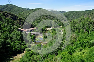 Valley of the river Doux in Ardeche in France