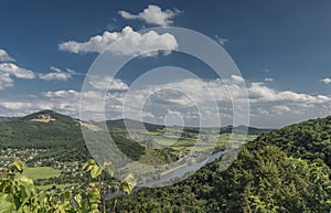 Valley of river Labe in Ceske Stredohori mountains