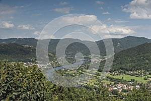 Valley of river Labe in Ceske Stredohori mountains