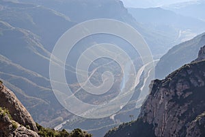 valley with river in the mountains