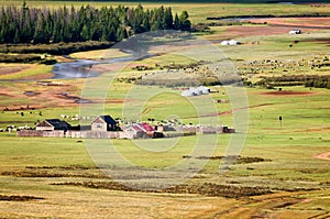 Valley of river in north Mongolia